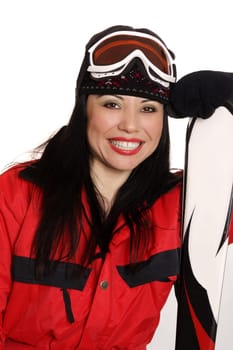 Happy Winter Ski Girl