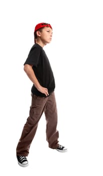 Fashion youth male standing pose