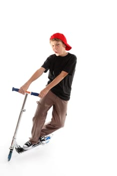 Scooter boy showing some attitude