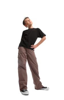 Standing fashion boy youth - low angle