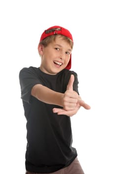 Good work thumbs up approval happy child