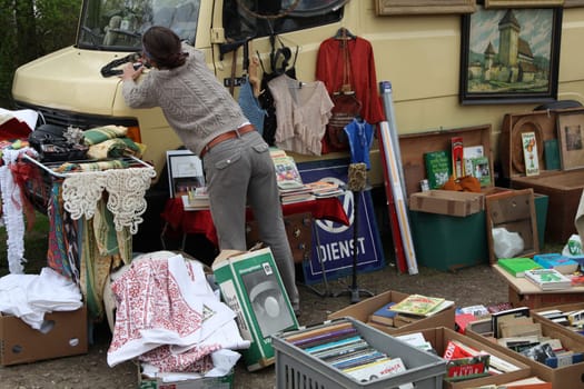 Flea market stall
