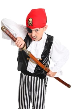 Snarling Pirate with sword