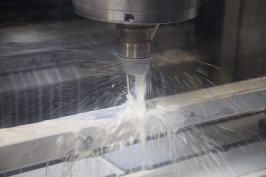 Milling machine during milling