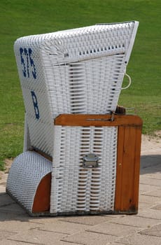 white beach chair