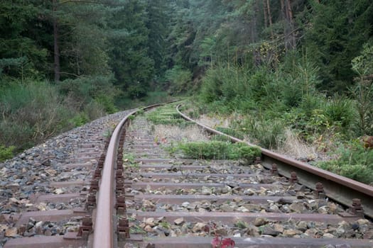 old tracks railway line