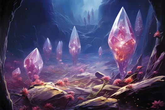 Step into the realm of fantasy and behold the enigmatic presence of mysterious crystalline beings.