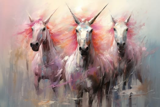 Stunning mythical creatures with majestic presence and shimmering silver horns.