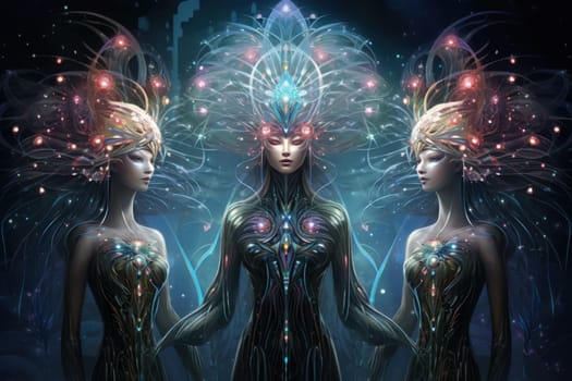 Step into the realm of fantasy and behold the enigmatic presence of mysterious crystalline beings.