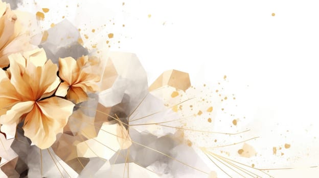 Watercolor abstract design for background of wedding or buzzy social media banner generative AI