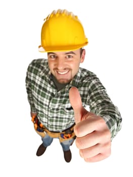 happy funny handyman