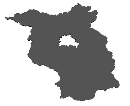 Map of Brandenburg - Isolated