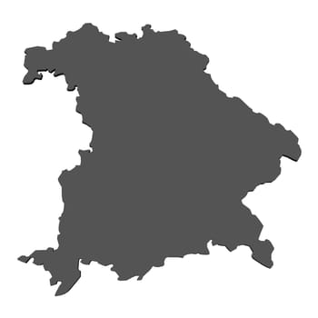 Map of Bavaria - Isolated