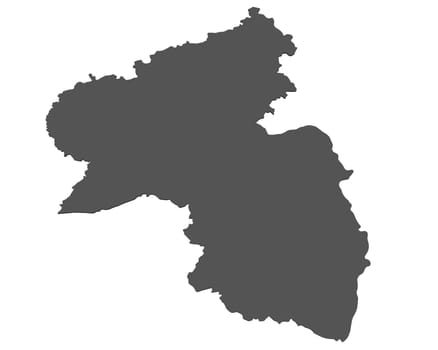 Map of Rhineland-Palatinate - Isolated