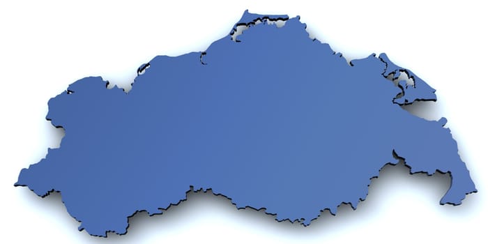 Map of Mecklenburg West Pomerania