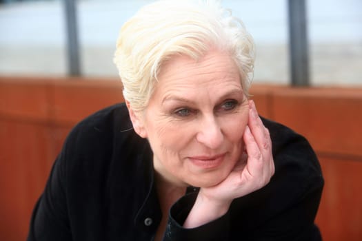 white-haired woman over 50