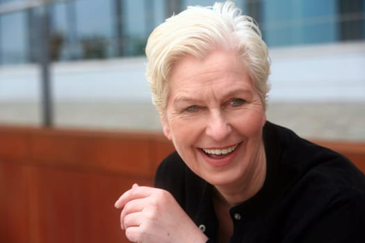 white-haired woman over 50