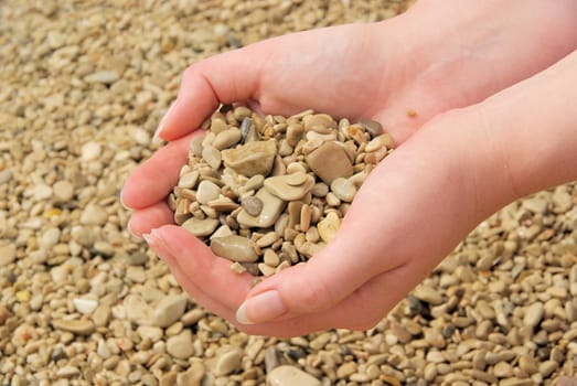 Hand with stones 03