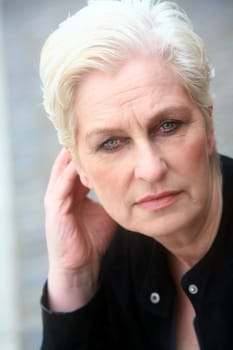 white-haired woman over 50