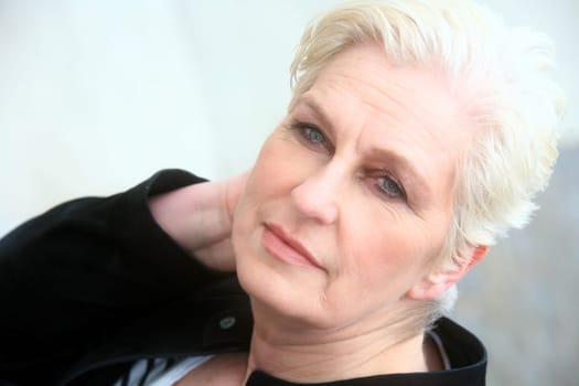white-haired woman over 50