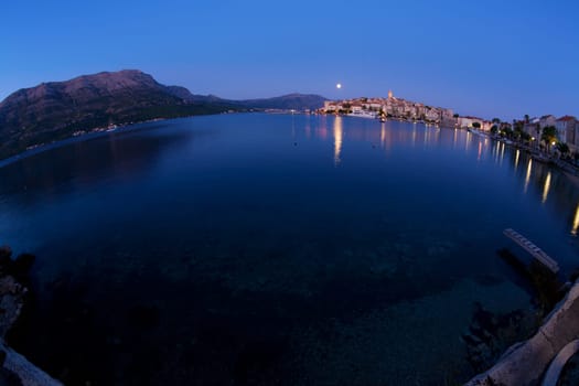 Moonrise over Korcula