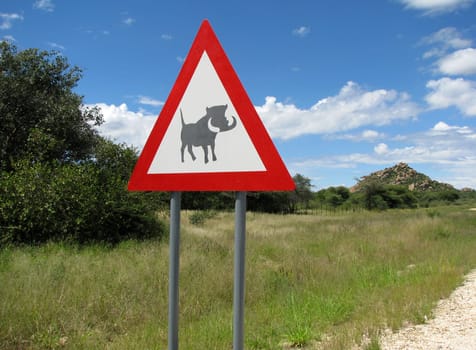 Warning sign in South Africa