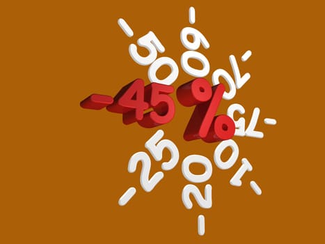 Discount campaign -45 percent