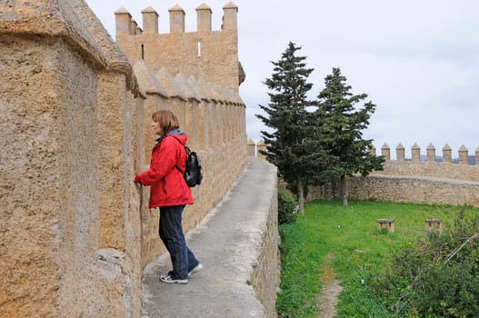 Wall of the Church of Sant Salvador in Arta,Mallorca