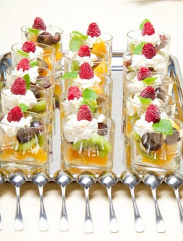served restaurant table