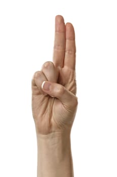 Letter U in ASL