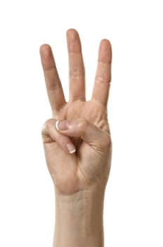 Letter W in ASL