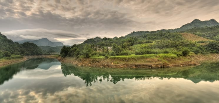 Panoramic river scenery