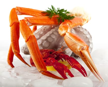 Seafood on ice