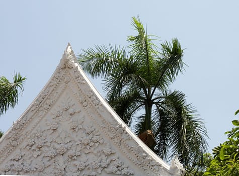 White pediment