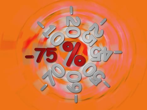 Discount campaign -75 percent