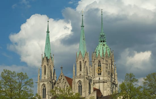 Munich's St. Paul's Church in spring