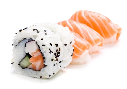 five pieces of sushi