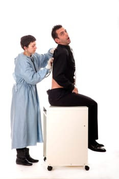 Doctor examining patient