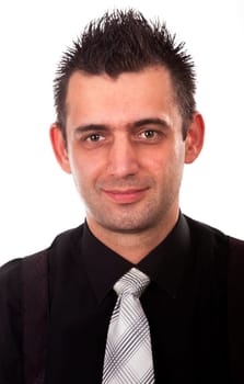 Funny smiling businessman