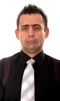 Funny disappointed businessman