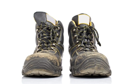 Pair of old work boots