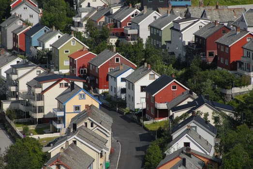 Colorful houses in Hammerfest