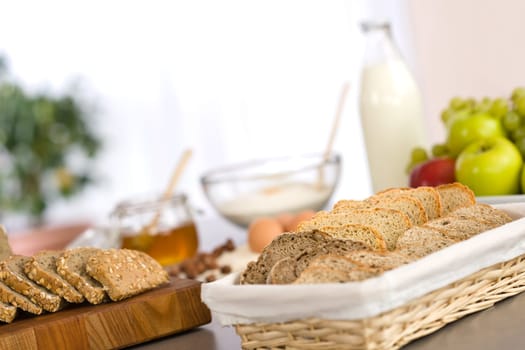 Sliced bread, organic ingredients