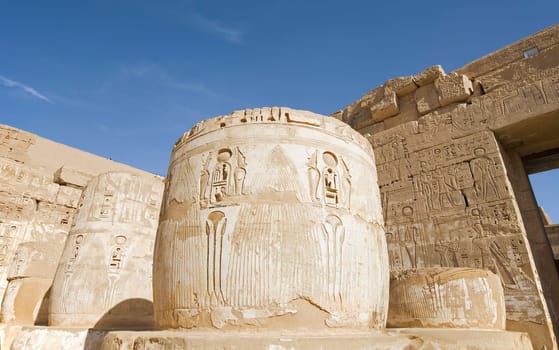 At the Medinat Habu Temple in Luxor,Egypt