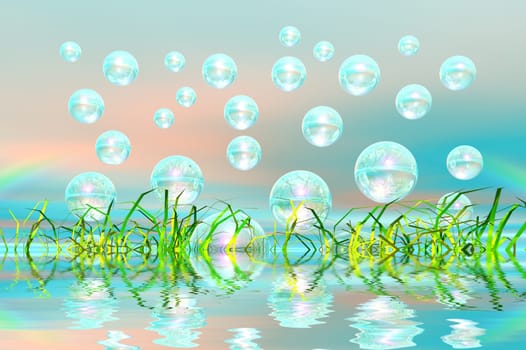 colorful air bubbles