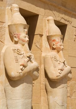 Statues at Hatchepsut Temple in Egypt
