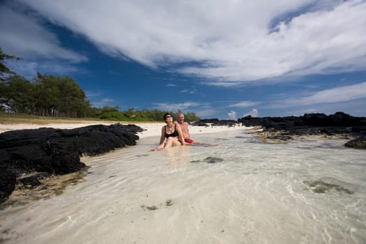 together on the beach