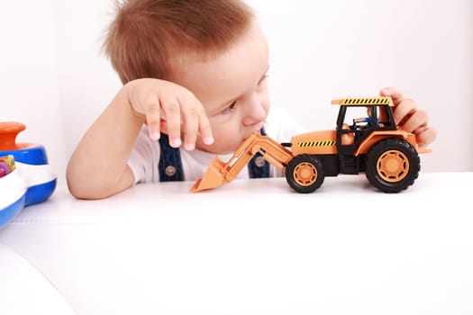 Lovely kid playing