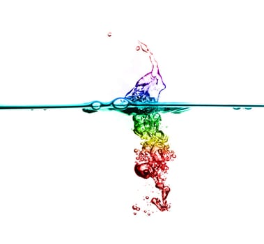rainbow bubble water