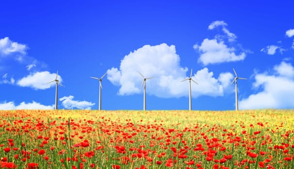 wind turbine and landscape